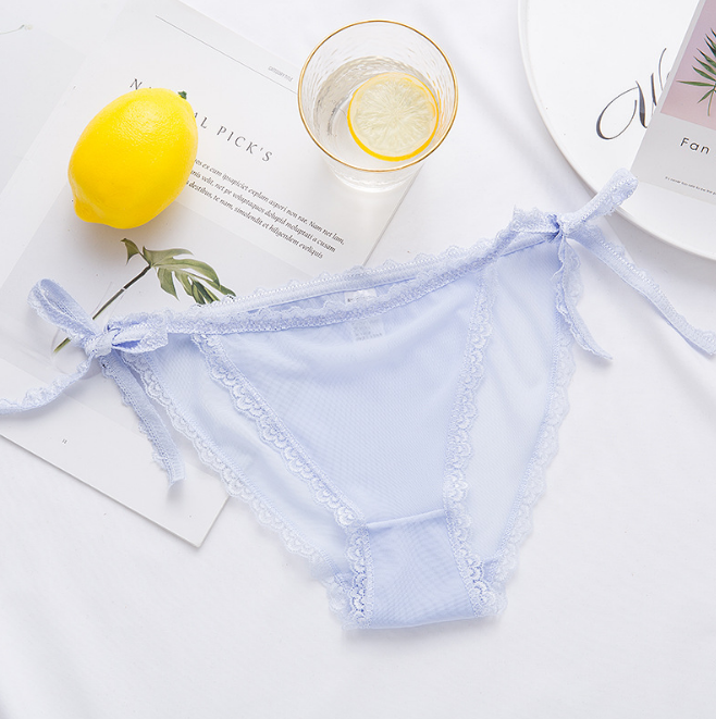 Calzoncillos de encaje elegante Ropa interior con pajarita en las caderas