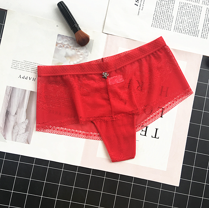 Semi Sheer Ultra Soft Panties with jeweled Detailing