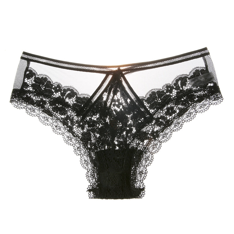 Transparenter Low Rise Slip aus Mesh und Spitze