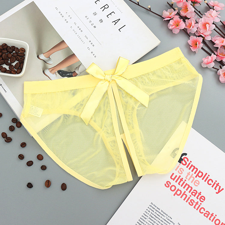 Kijk door mesh -slips met uitsnijdingen in vlinderstijl