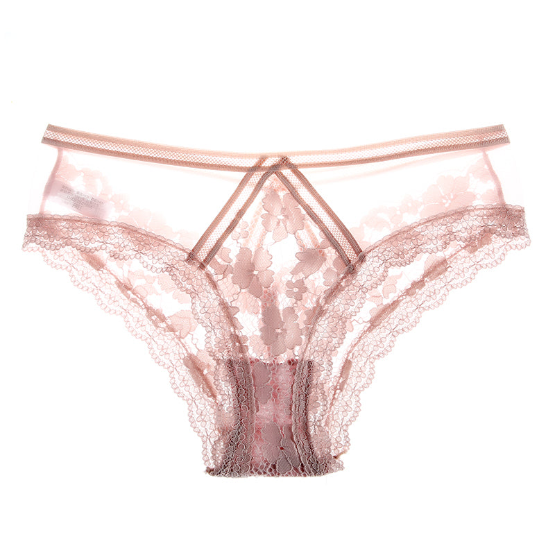 Transparenter Low Rise Slip aus Mesh und Spitze