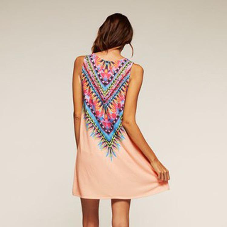 Tribal Print White Teepee Dress