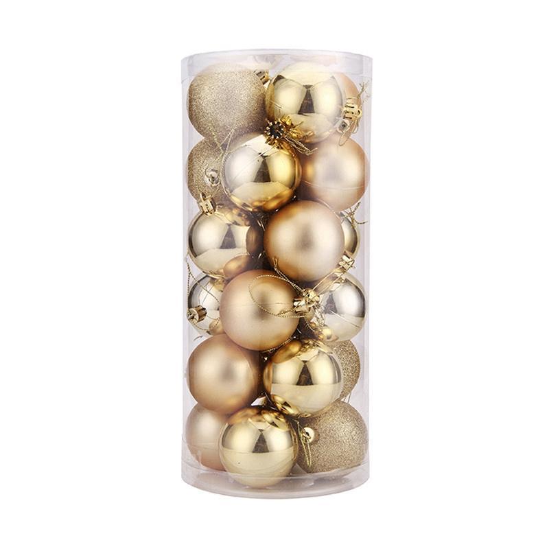 Plastic Multi-color Christmas Tree Ornaments-Gold-Theone Apparel