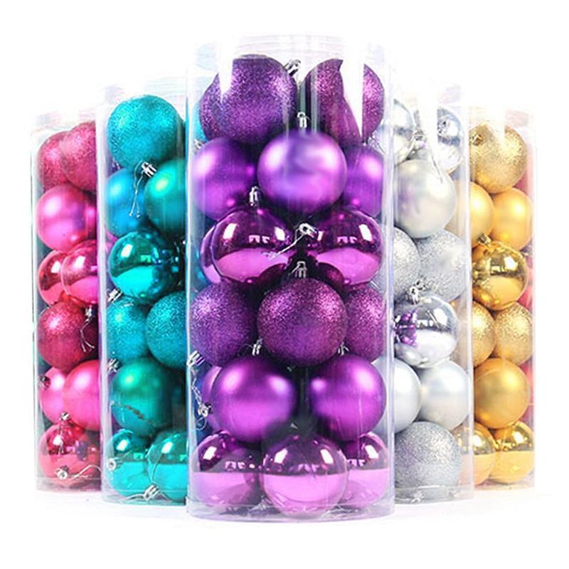 Plastic Multi-color Christmas Tree Ornaments