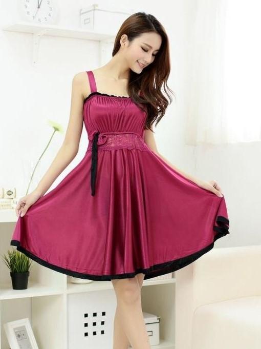 Pleated Mini Dress with Lace - Theone Apparel