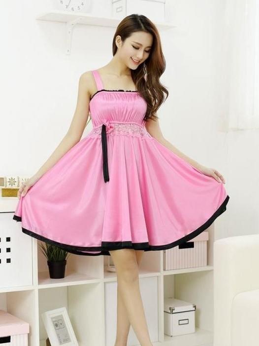 Pleated Mini Dress with Lace - Theone Apparel