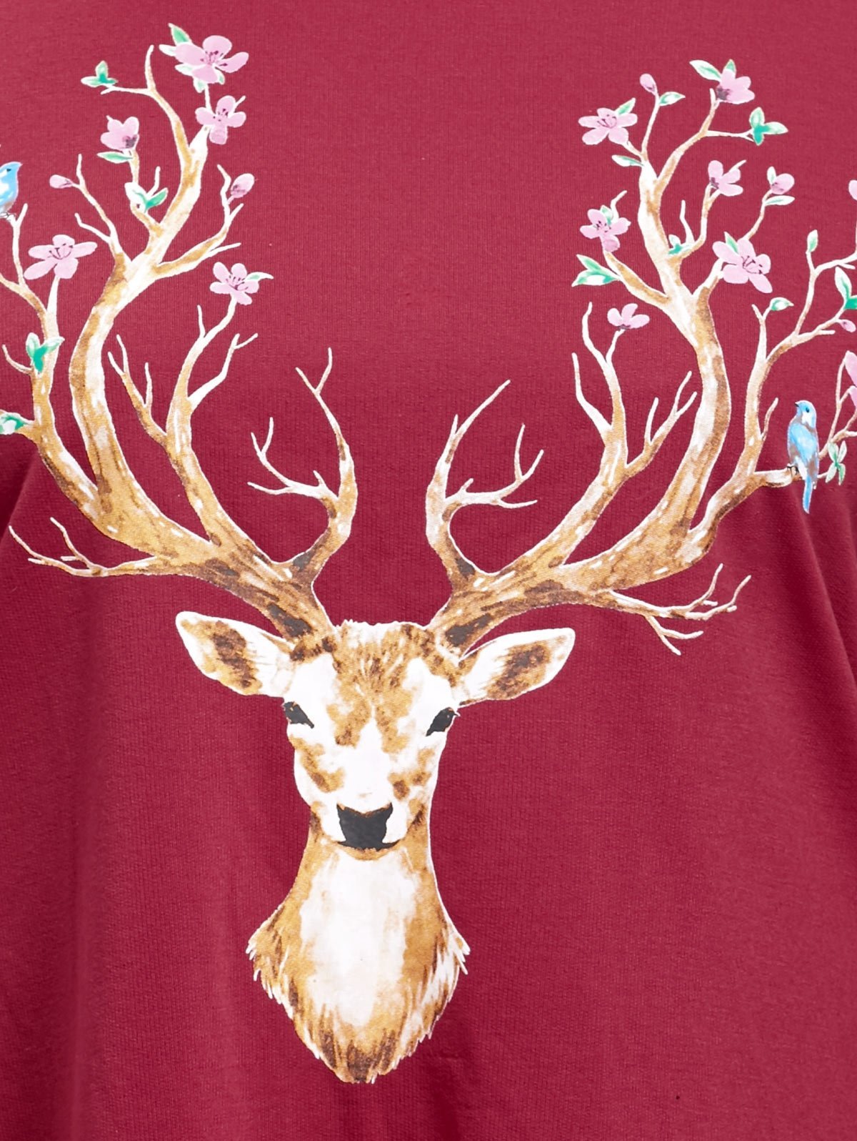 Plus Size Christmas Reindeer Asymmetrical Tee