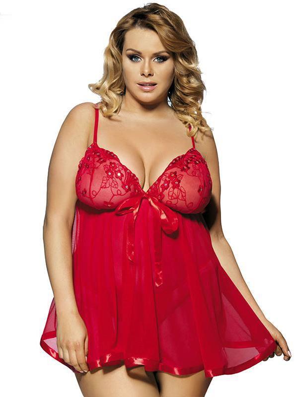 Plus Size Lingerie Babydoll Set - Theone Apparel