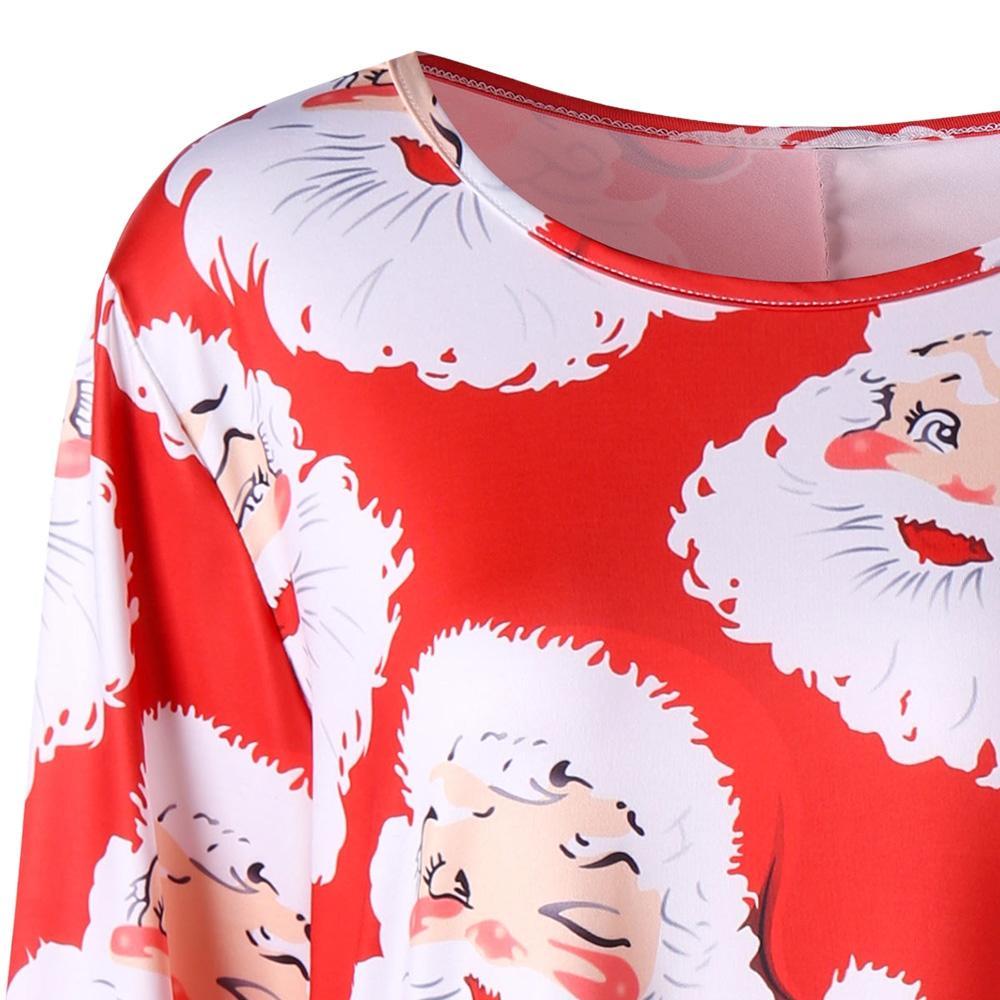 Plus Size Smiling Santa Swing Dress