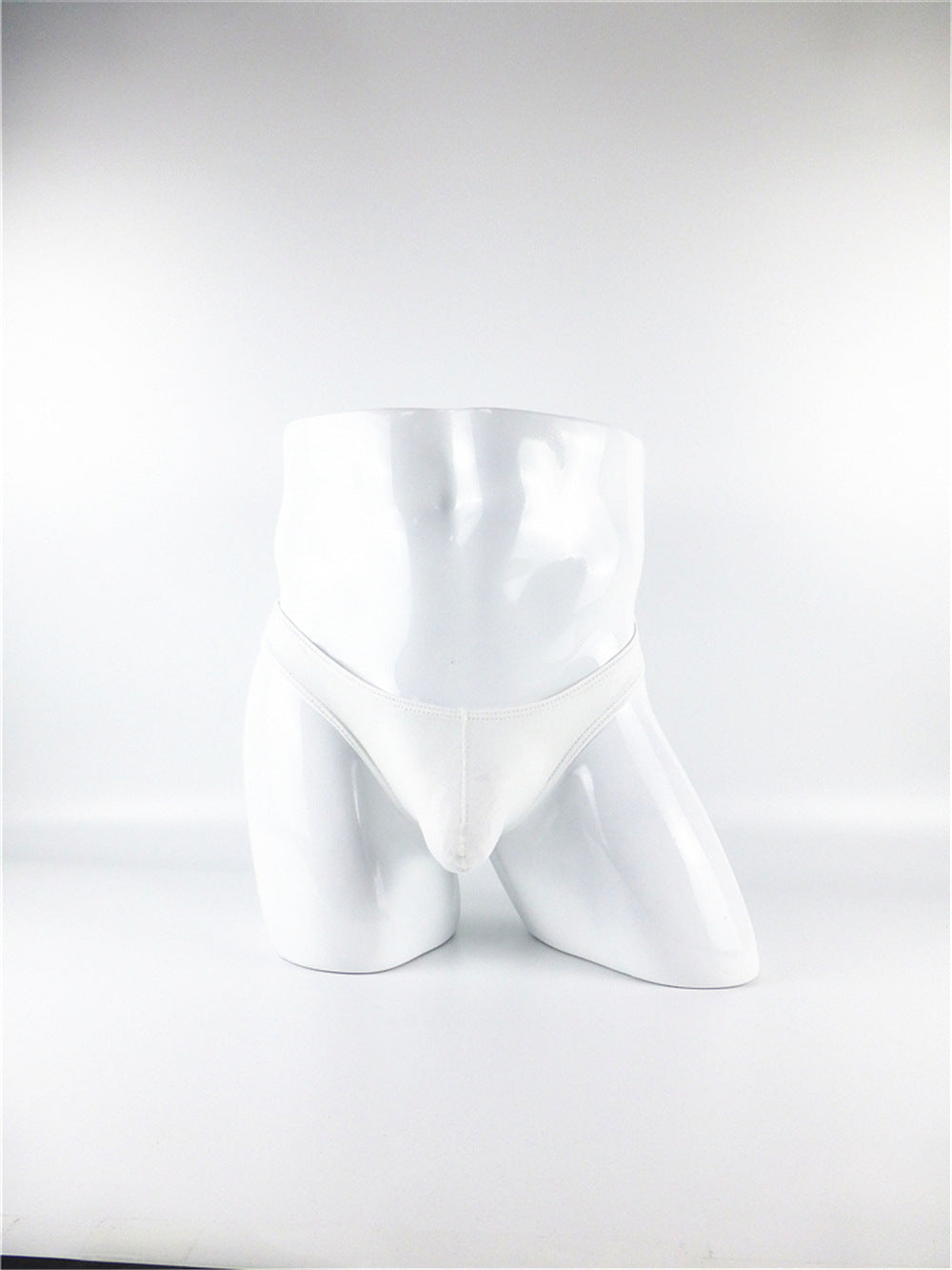 Pouch High-Cut Thong Briefs-White-Theone Apparel