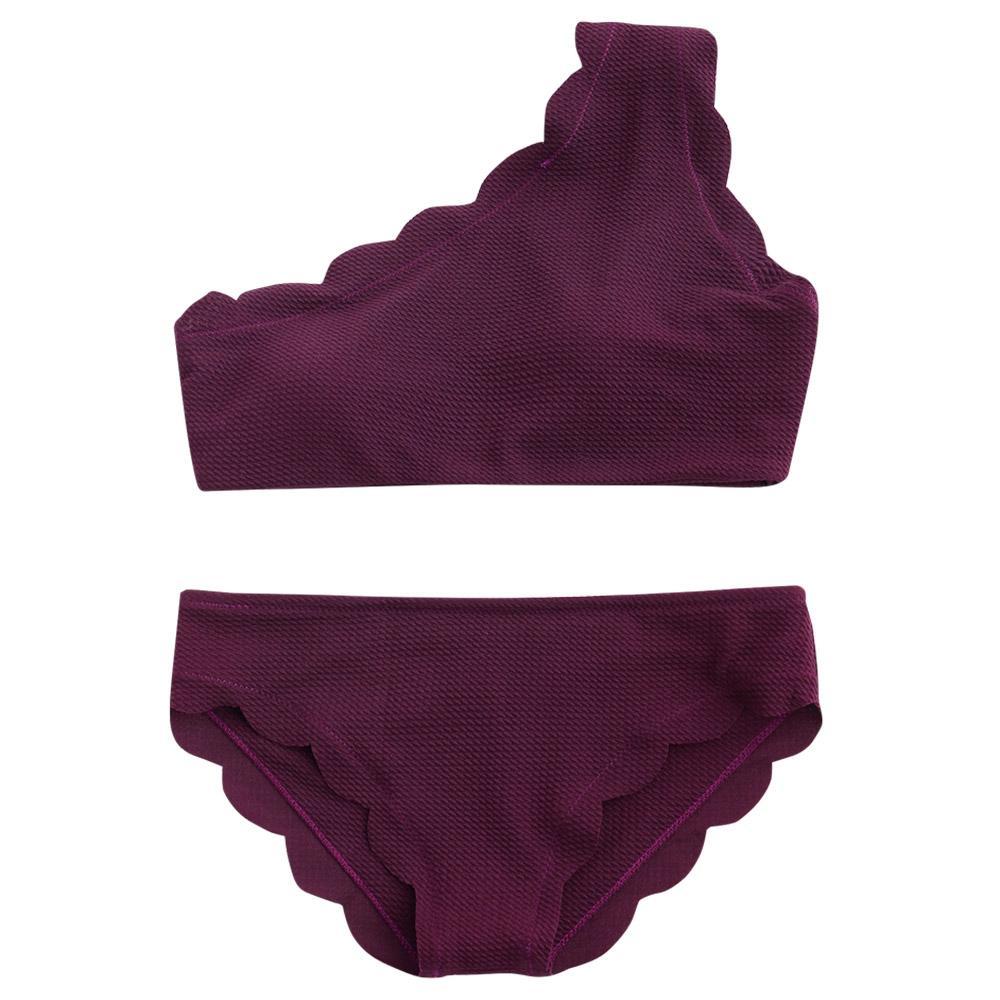 Een schouder dames geschudde bikini set