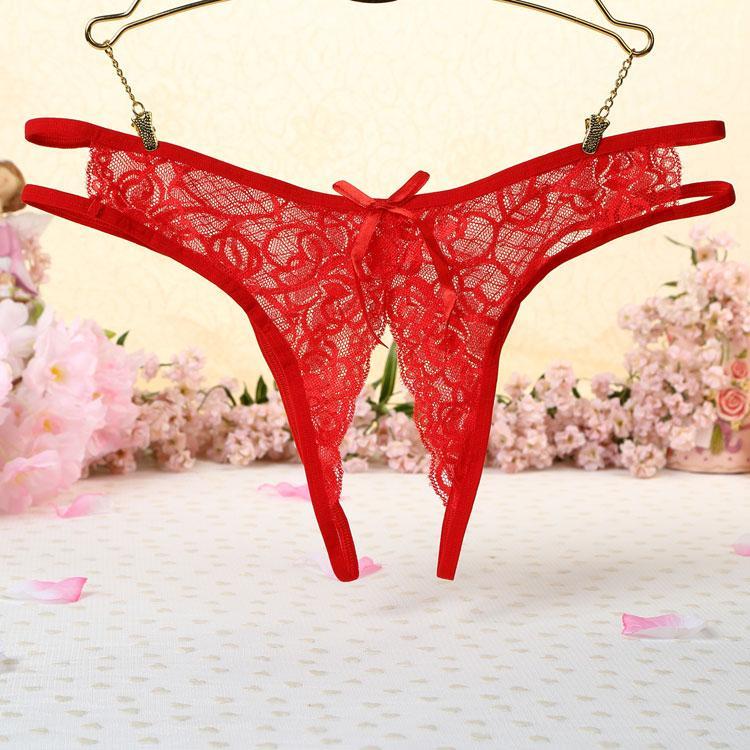 Crotchless Hip Strap Lace Panty - Theone Apparel