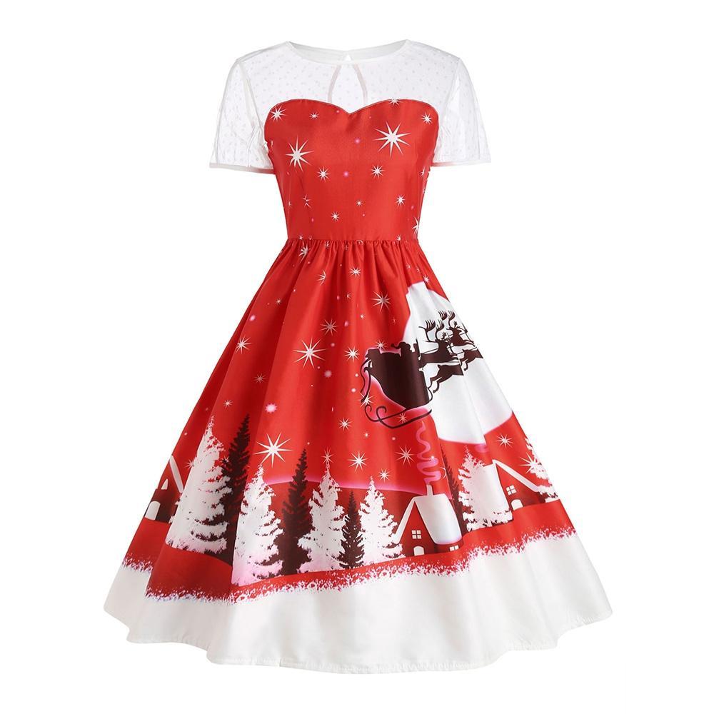 Vestido de Natal vintage do Papai Noel