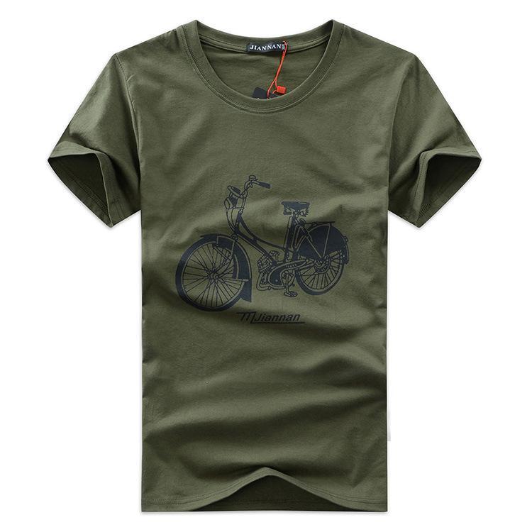 Retro Bike Cruiser Graphic Tee-Green-Theone Apparel