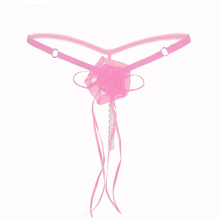 Rosebud Pearl Strand Bridal G String-Pink-Theone Apparel