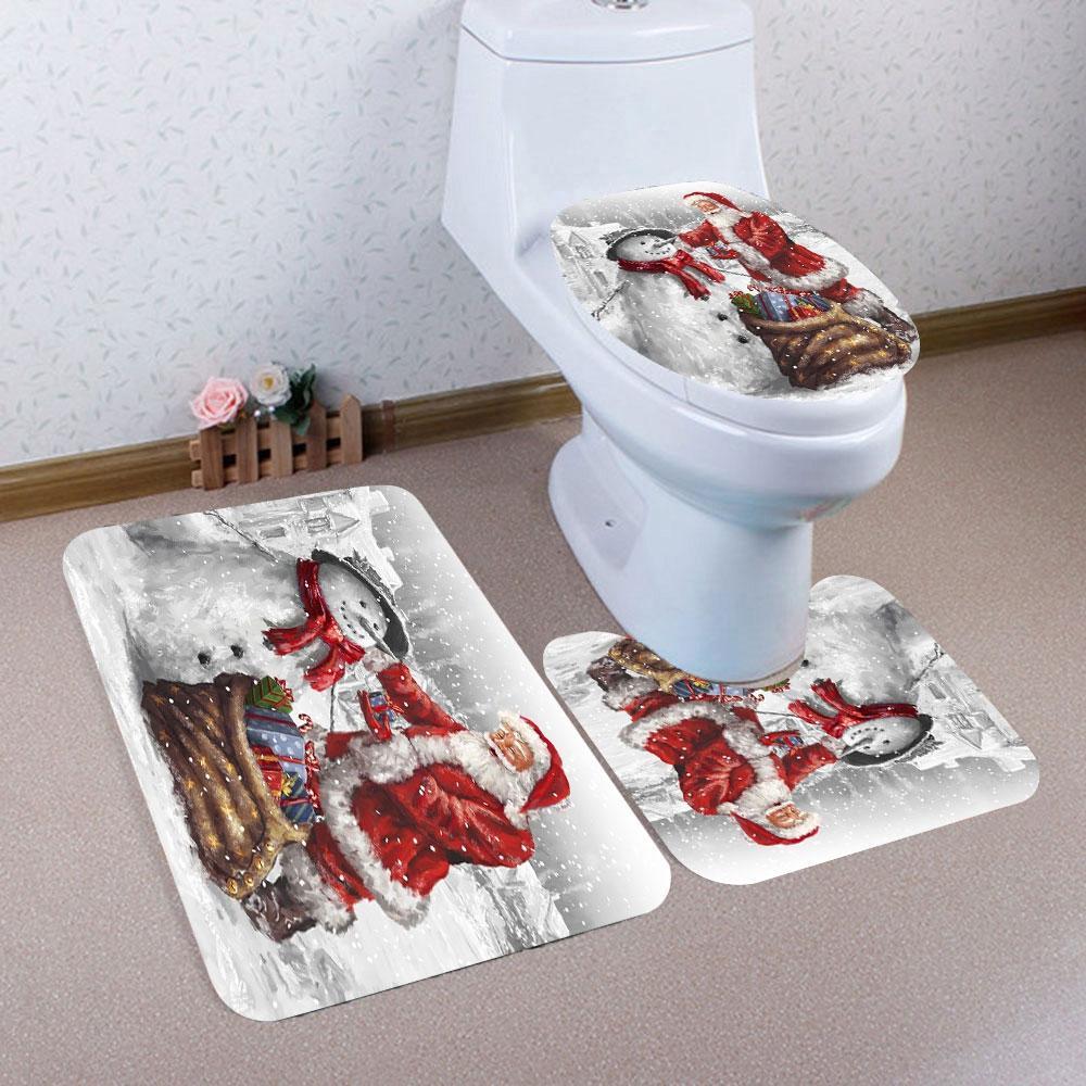 Babbo Natale e set da bagno per pupazzo di neve