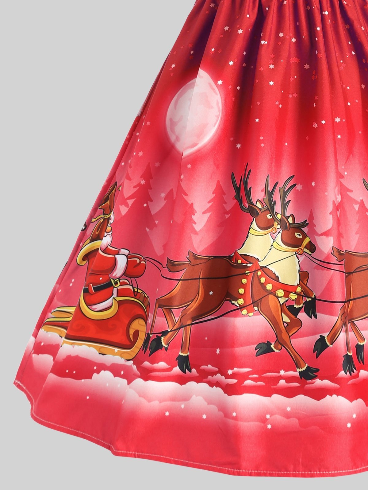 Santa and Sleigh Christmas Party Dress