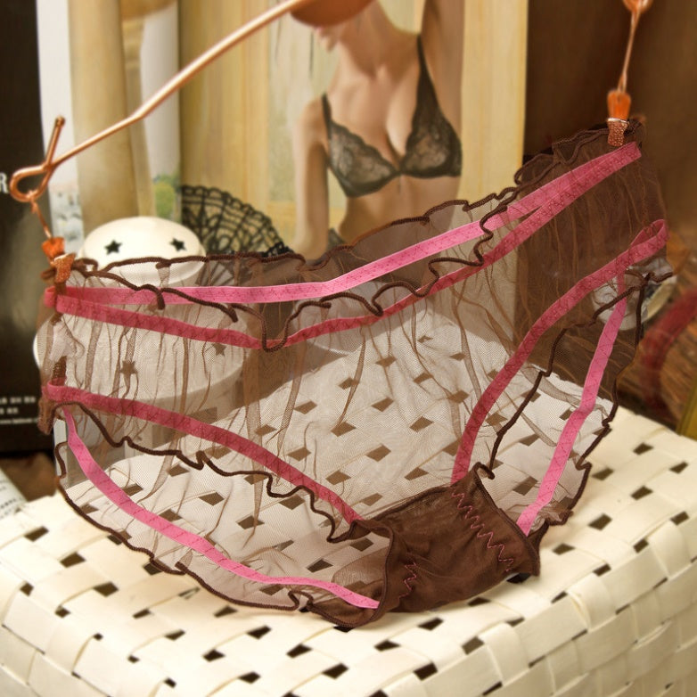 See-Through Black Hipster Panty-Brown-Theone Apparel