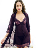 Sheer Chemise and Robe Set - Theone Apparel