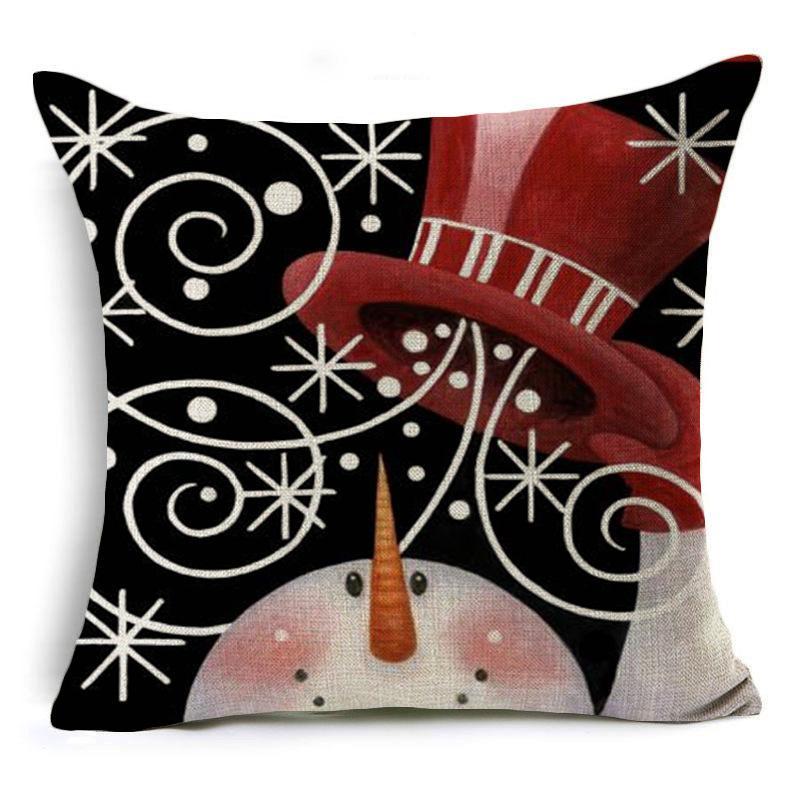 Smiling Snowman Holiday Pillow Cows