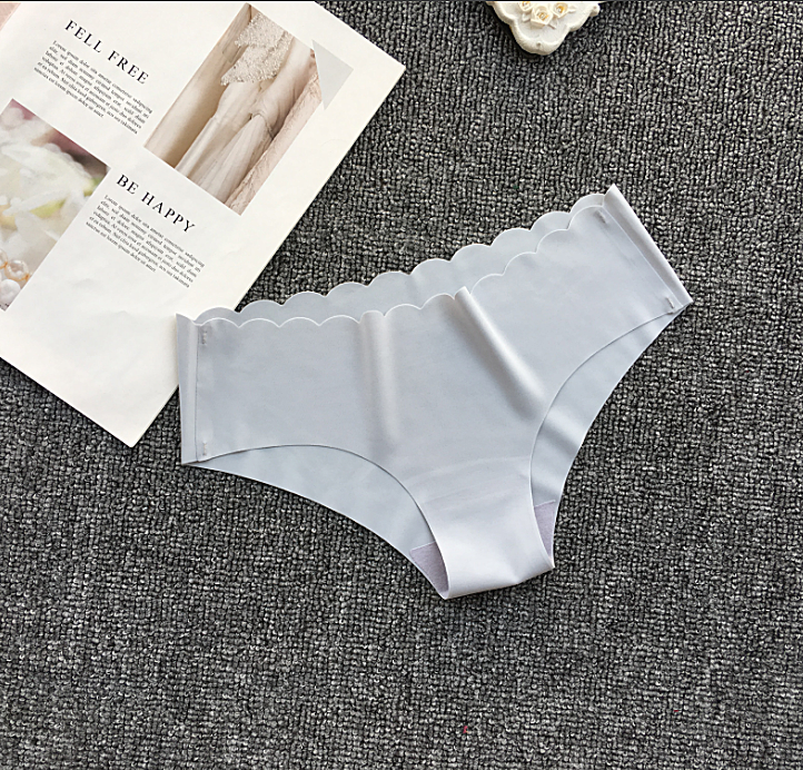 Solid Color Opaque Full Coverage Panties-Gray-Theone Apparel