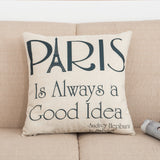 Nach Paris mit Liebe bedruckte Kissenbezüge