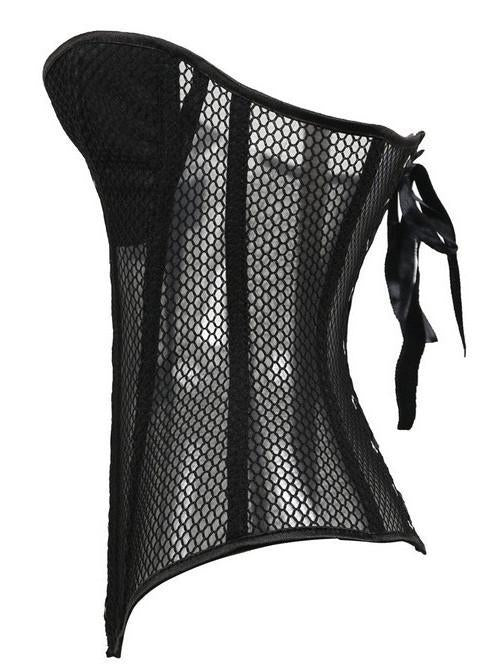 Transparent Mesh Full Cup Corset - Theone Apparel