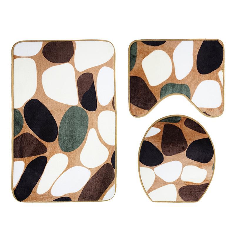 Trendy Throwback Print Bath Mat Set