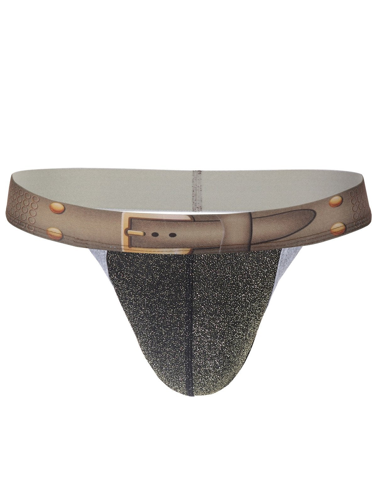 U Convex Faux Belt Waist Trunk-Yellow-Theone Apparel