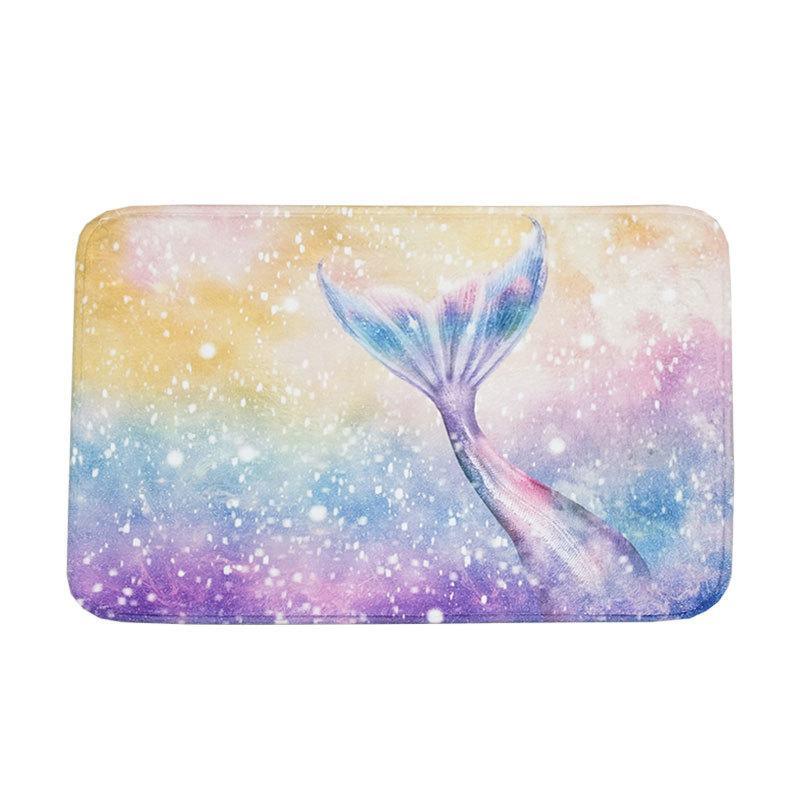 Water Color Mermaid Tail Floor Mats
