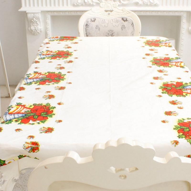 White Christmas Bell Disposable Tablecloth-White-Theone Apparel