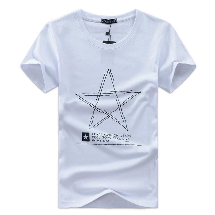 五角星說服短袖襯衫