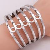 Striped Openwork Alloy Dames armband