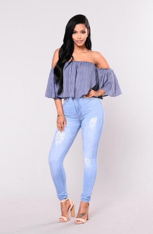 Whitewashed High Waist Skinny Jeans-Style 1-Theone Apparel