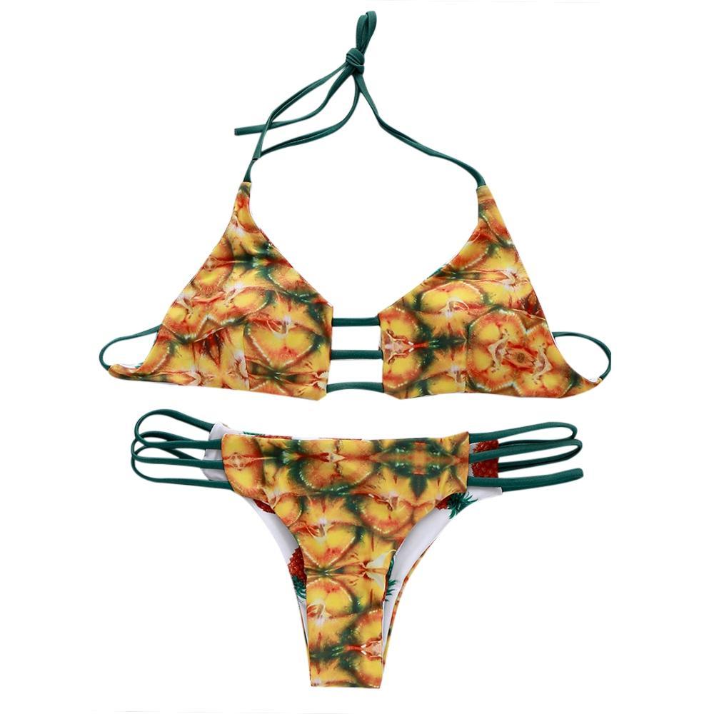 Bikini de mujer con estampado de piña