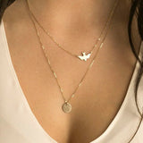 Bird and Disc Strand Necklace - THEONE APPAREL