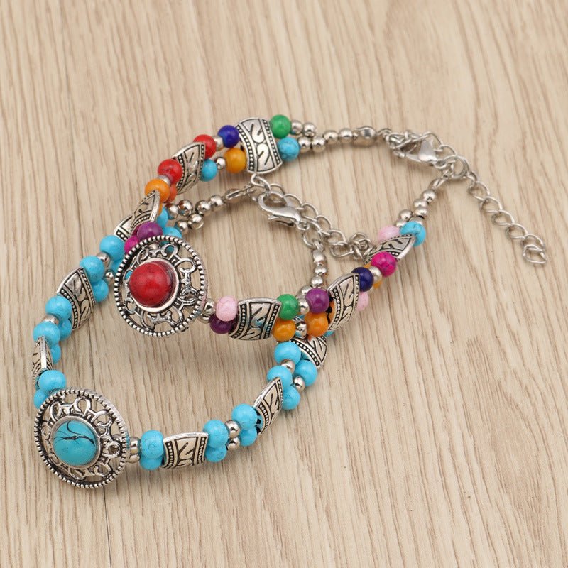 Blue Beaded Metallic Charm - THEONE APPAREL