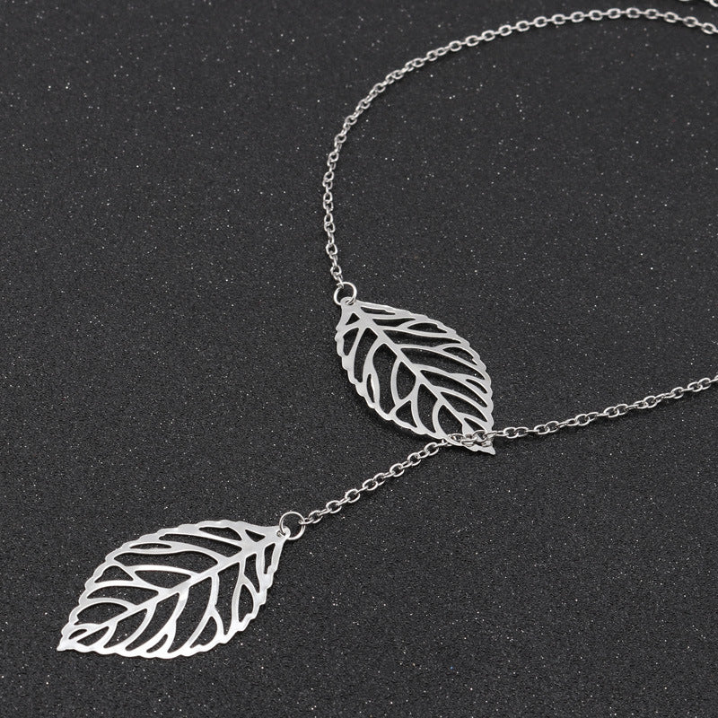 Boho Double Leaf Necklace - THEONE APPAREL